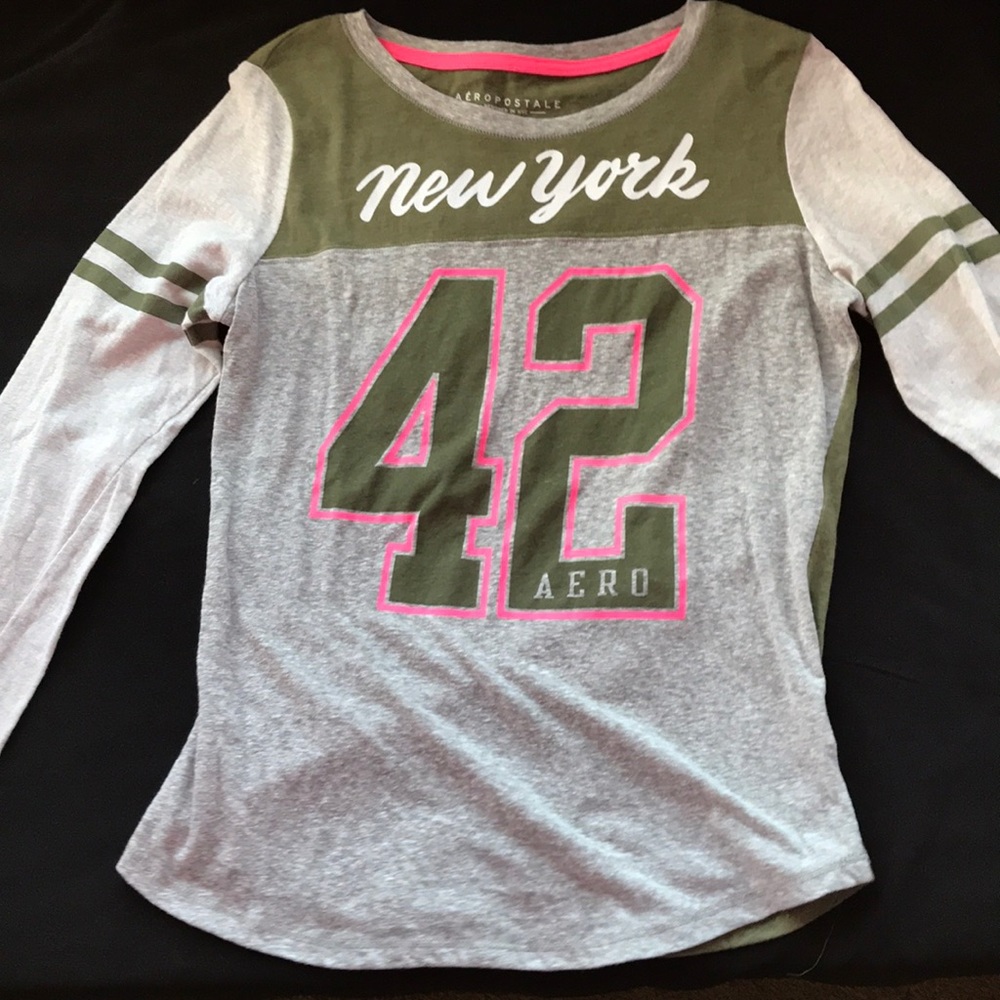 Aeropostale girls long sleeve jersey shirt